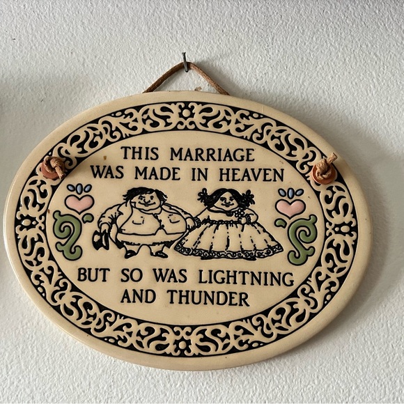 Trinity pottery  “This Marriage was made in heaven but so was lightning&thunder” - Picture 1 of 2